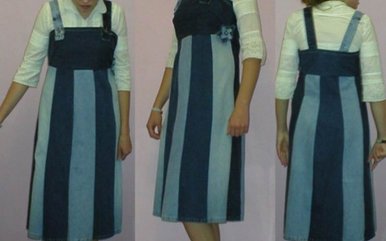 Designer denim dress