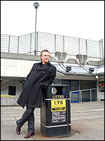 Tony Christie outside the former Fiesta Club, Sheffield