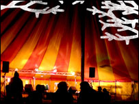 A tent at the WOOD festival