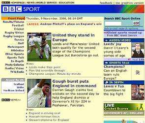 BBC Sport launched its website in 2000 in time for the Athens Olympics, here is a screen grab from that summer