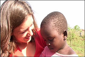 Genna with an orphan