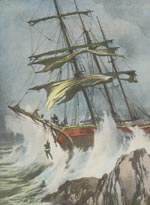 Vessel in storm (Mary Evans picture library)
