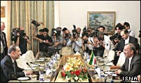 مذاکرات خاوير سولانا و منوچهر متکی در تهران