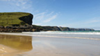 Sandy beach and headland at Tolsta, Isle of Lewis.