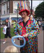 clown juggling