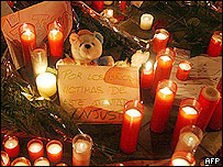 Velas para vítimas