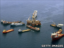 Crews work on origin of oil spill near Louisiana coast