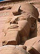 A stone carving of Ramesses II found at Abu Simbel