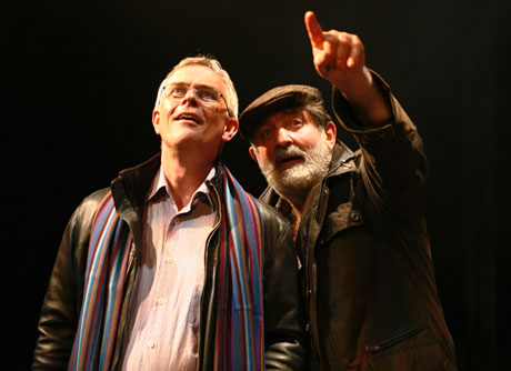 Philip Bretherton as Tom and Ifan Huw Dafydd as Huw in Blackthorn. Photo: Nobby Clark