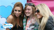 A lucky fan gets her picture taken with the Saturdays