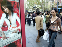 Shoppers in Shanghai