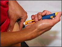 تزریق انسولین به عضله شکم