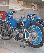 One of the Rebels' motorbikes