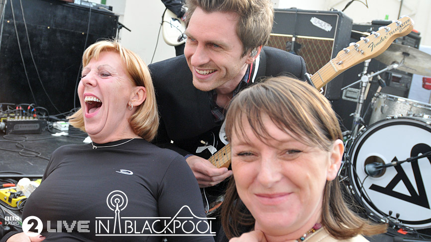 Athlete in Blackpool performing for Dermot O'Leary