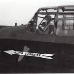 The first Canadian built Lancaster flew into Britain, to Gransden Lodge. They called it the Ruhr Express.