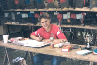 Russell wrth ei waith yn Sioe Dyffryn Ogwen 2003