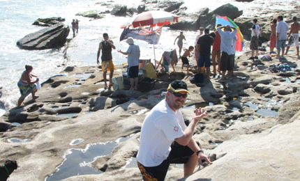 'The Family'. Australia Day 07, and Shane Oliver introduces the Bombie Crew. These guys charge hard, and their families have had their spot on this piece of the East Sydney seaboard since they were kids. What a perfect day of surf, sun and a few beer. Pic: M, 07