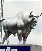 Pic: The Avesta steel buffalo. 
