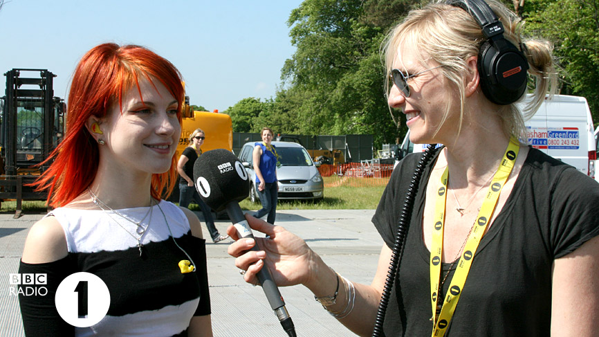 With Paramore's Hayley before they hit the stage