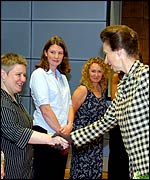 HRH Princess Anne meets staff