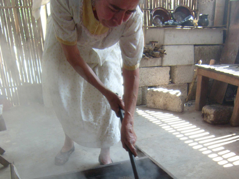 A woman working at the Cuetzalan coffee plantation in Mexico