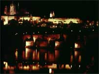 Prague nightime vista