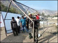 عارضی گھروں کی تیاری