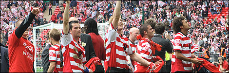 Doncaster Rovers wave to their fans - John Ennis