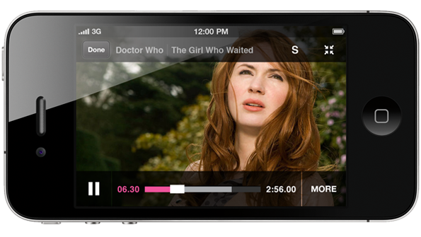 Dr Who playing on iPlayer on iPhone