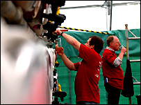Pouring (and tasting) the beer