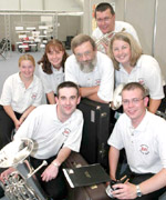 Aelodau o Fand y Drenewydd ar ôl cystadlu