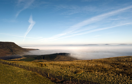 Early morning mist over the Llyn Peninsula by Barri Elford.