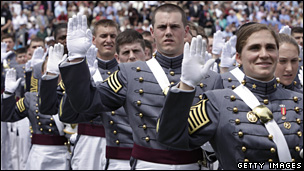 Cadets from the the United States Military Academy in West Point, New York.