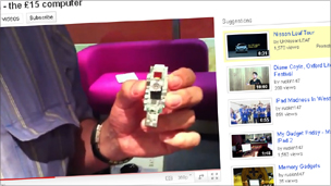YouTube video of the £15 computer
