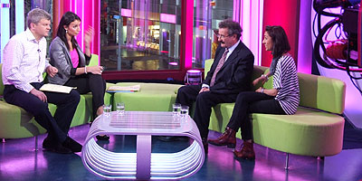 Professor Robert Winston in the studio