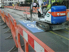 Cycle Highway being dug up
