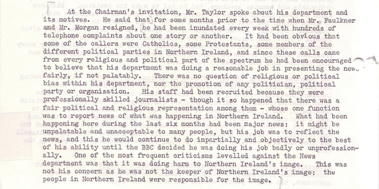 Cecil Taylor - BBC Northern Ireland Advisory Council Minutes, April 1969