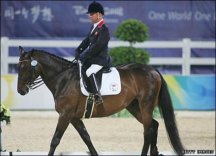 Lee Pearson goes through his paces on Gentleman
