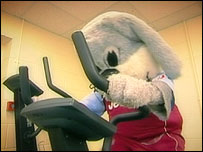 Scunthorpe United mascot Scunny Bunny