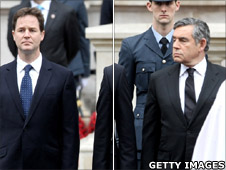 Nick Clegg and Gordon Brown
