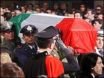 Calipari'nin cenaze töreni