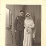 Mr and Mrs Waite on their wedding day