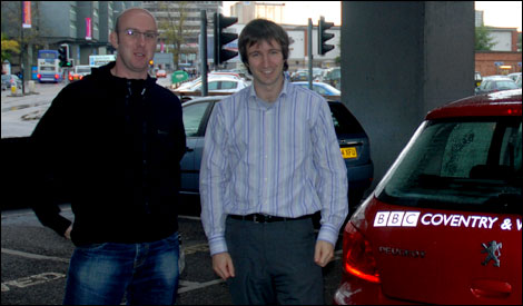 Stew and Adair getting ready to go on their journey