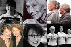 Harriet Walter's 'Infinite Variety' exhibition at the Royal Shakspeare Theatre. Photographs of Betty Blythe, Sheila and Alice, Una Stubbs and Jocelyn Ross by Jill Kennington. Photos of Jane Birkin and Charlotte Rampling by Francois Durand/Rex Features and Dame Judi Dench and Maggie Smith by Georgia Oetker.