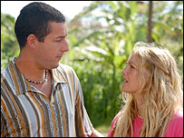 Adam Sandler and Drew Barrymore in 50 First Dates