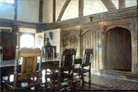 Photograph showing the interior of a medieval house