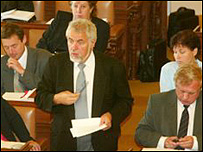 Václav Exner v parlamentu