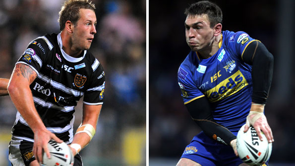 Hull FC and Leeds Rhinos' players