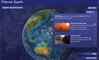 Screen shot of Planet Earth Explorer Flash application