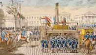 Painting showing the execution of Louis XVI and the fall of the Girondins